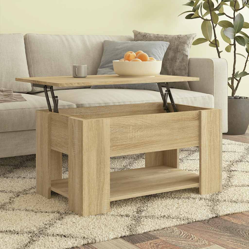 Tavolino da Salotto Rovere Sonoma 79x49x41 cm Legno Multistrato | homemem39