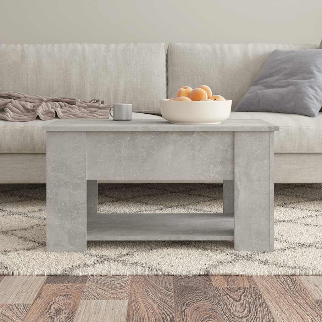 Tavolino da Salotto Grigio Cemento 79x49x41cm Legno Multistrato | homemem39