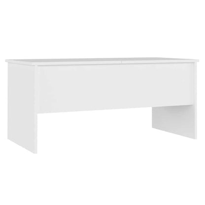Tavolino da Salotto Bianco 102x50,5x46,5cm in Legno Multistrato | homemem39