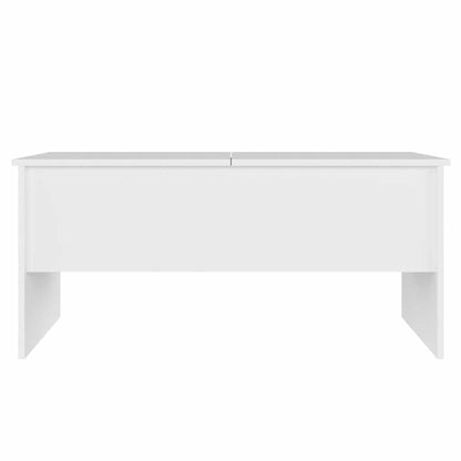 Tavolino da Salotto Bianco 102x50,5x46,5cm in Legno Multistrato | homemem39
