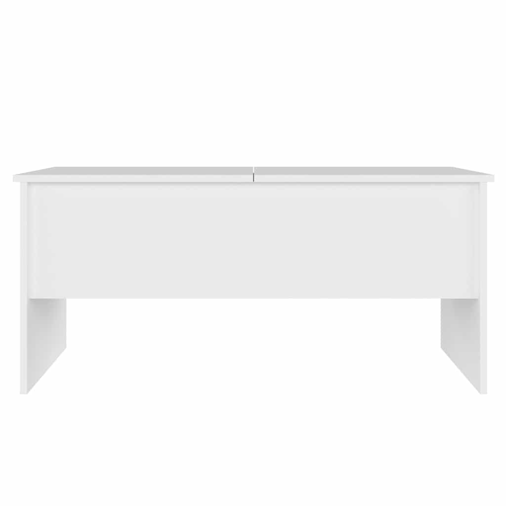 Tavolino da Salotto Bianco 102x50,5x46,5cm in Legno Multistrato
