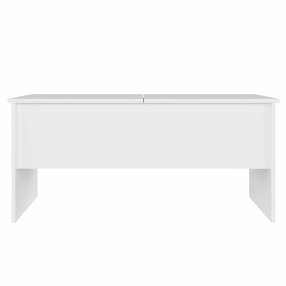 Tavolino da Salotto Bianco 102x50,5x46,5cm in Legno Multistrato