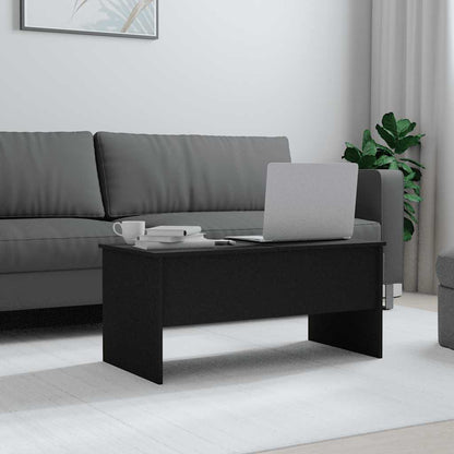 Tavolino da Salotto Nero 102x50,5x46,5 cm in Legno Multistrato | homemem39