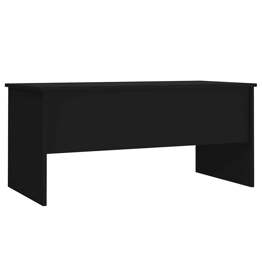 Tavolino da Salotto Nero 102x50,5x46,5 cm in Legno Multistrato | homemem39