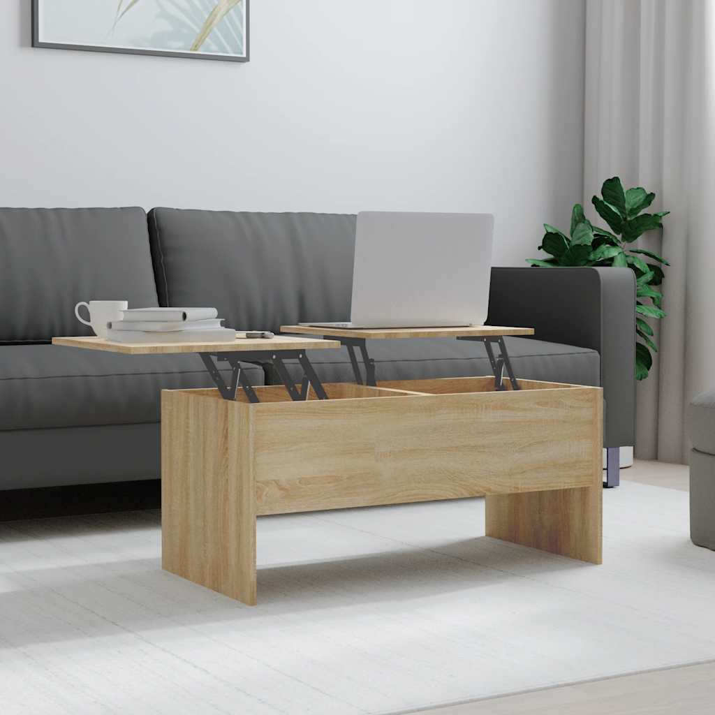 Tavolino Rovere Sonoma 102x50,5x46,5 cm in Legno Multistrato | homemem39