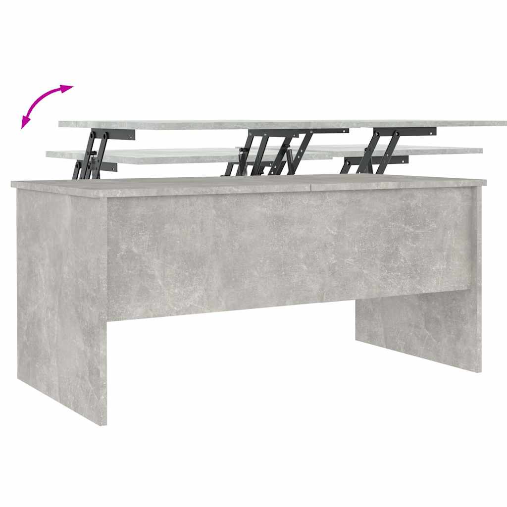 Tavolino Grigio Cemento 102x50,5x46,5 cm in Legno Multistrato