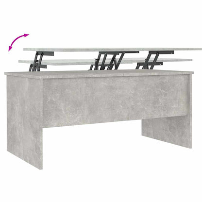 Tavolino Grigio Cemento 102x50,5x46,5 cm in Legno Multistrato
