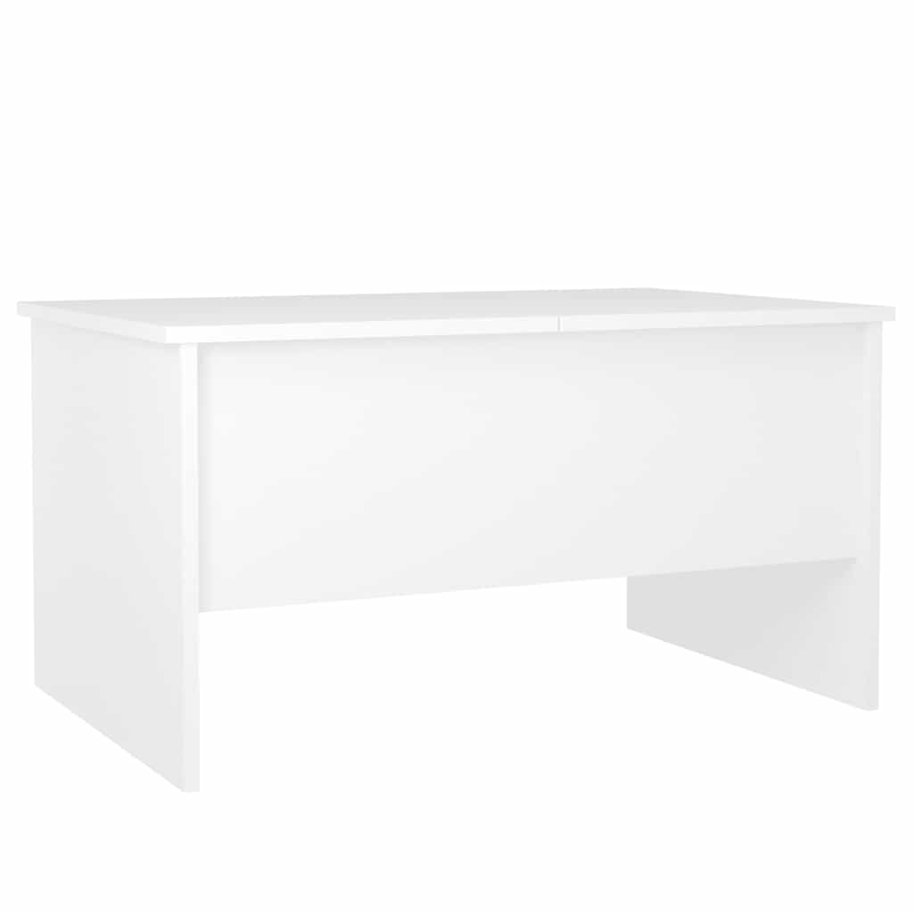 Tavolino da Salotto Bianco 80x50x42,5 cm in Legno Multistrato | homemem39