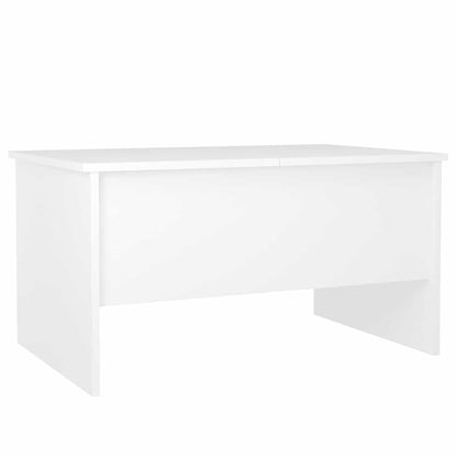 Tavolino da Salotto Bianco 80x50x42,5 cm in Legno Multistrato | homemem39