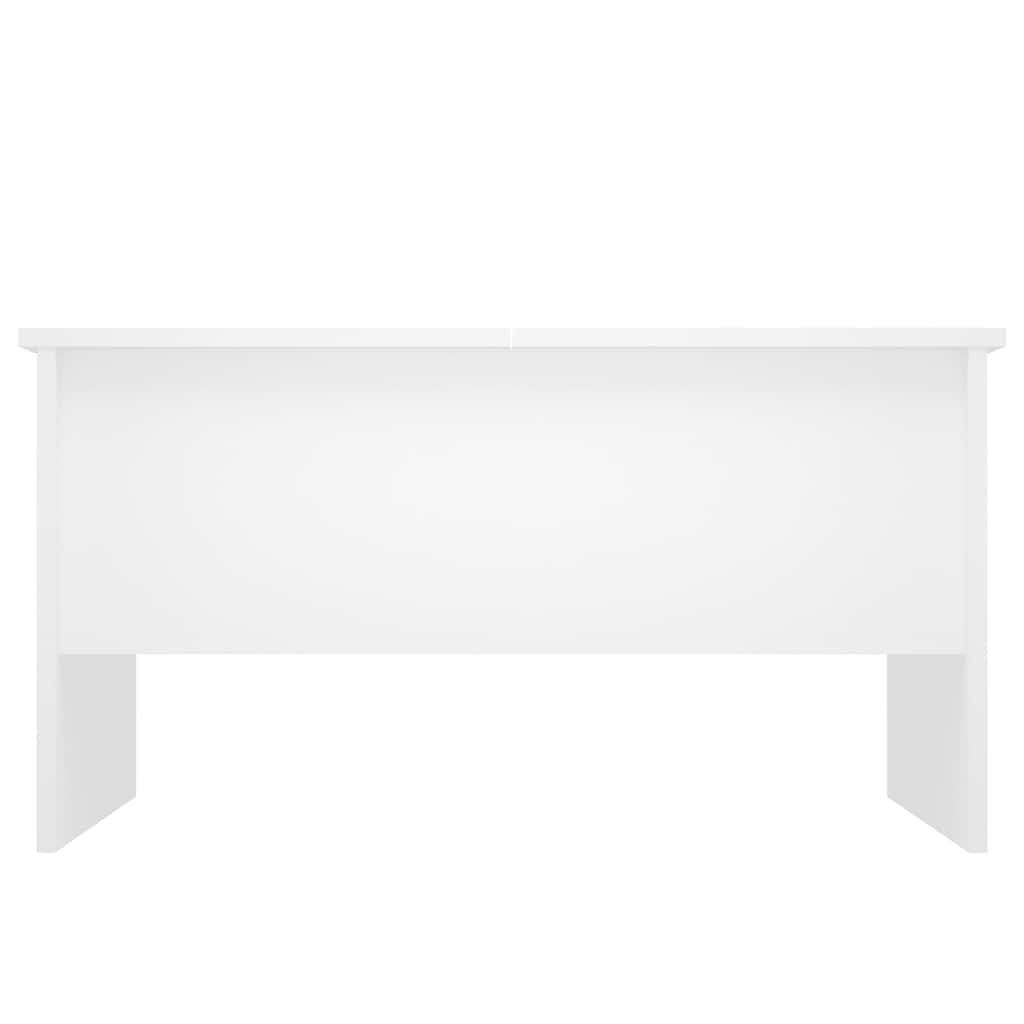 Tavolino da Salotto Bianco 80x50x42,5 cm in Legno Multistrato | homemem39