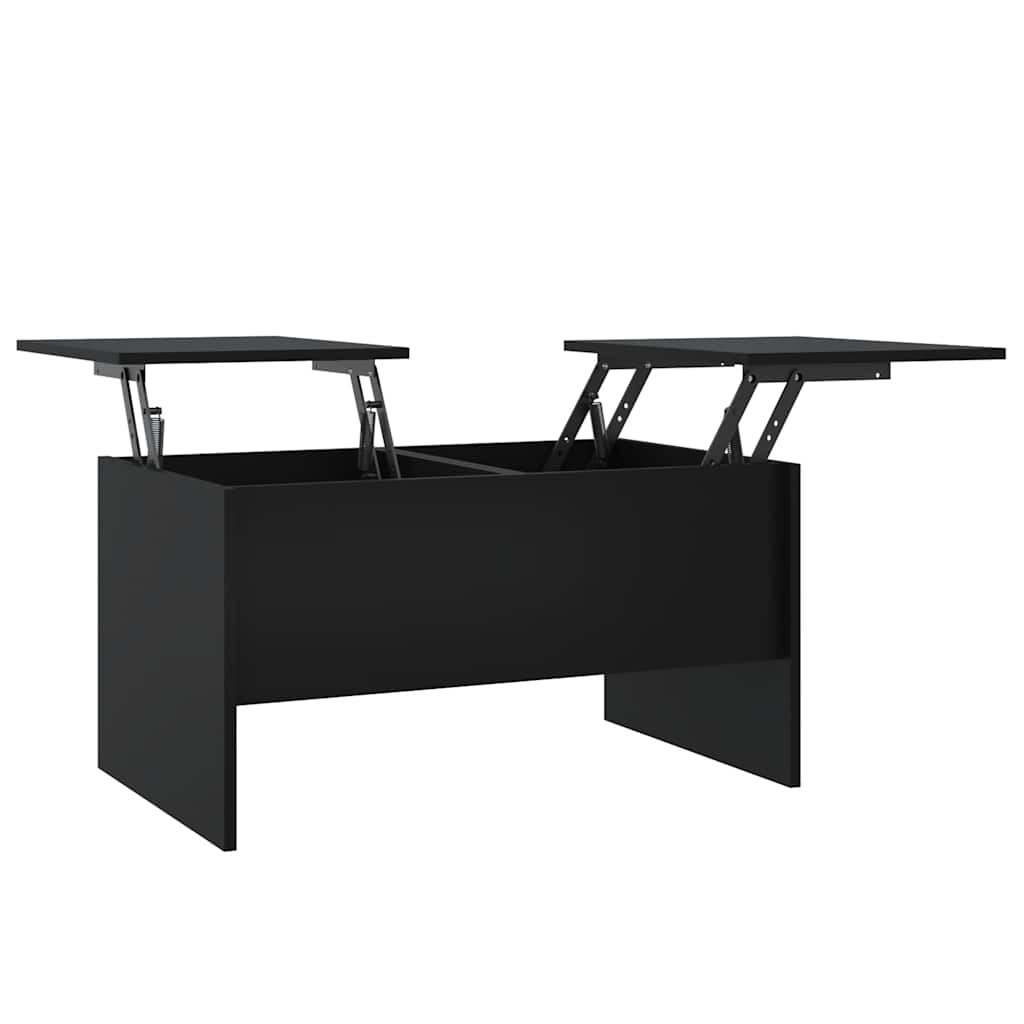Tavolino da Salotto Nero 80x50x42,5 cm in Legno Multistrato | homemem39