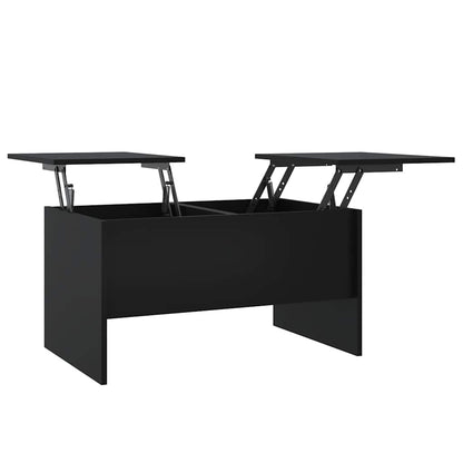Tavolino da Salotto Nero 80x50x42,5 cm in Legno Multistrato | homemem39