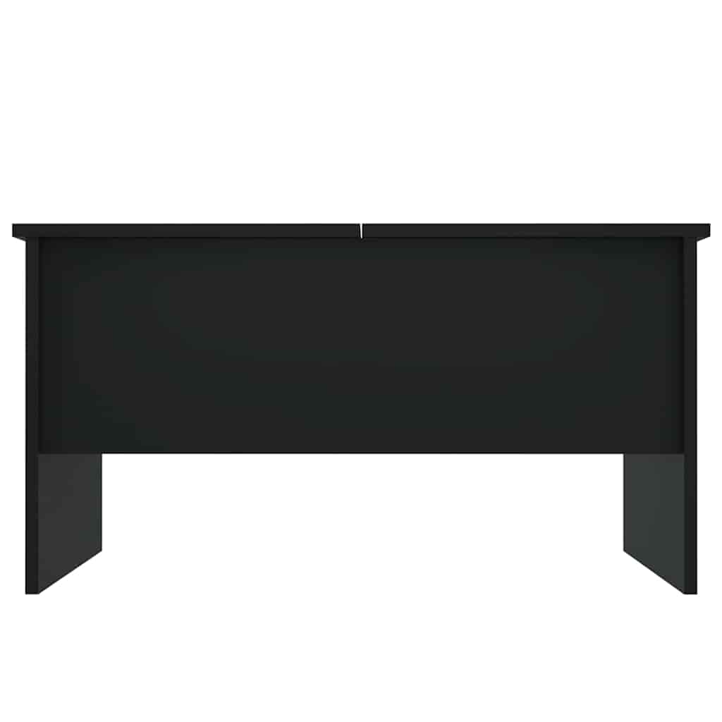 Tavolino da Salotto Nero 80x50x42,5 cm in Legno Multistrato