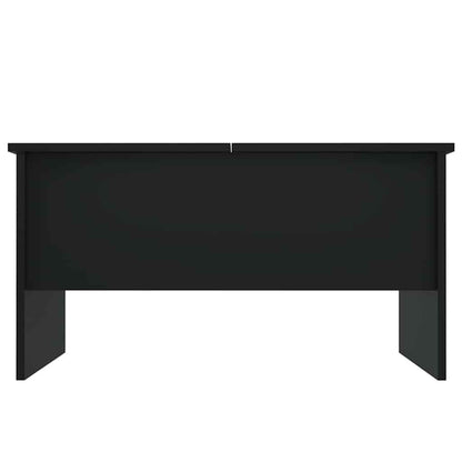 Tavolino da Salotto Nero 80x50x42,5 cm in Legno Multistrato