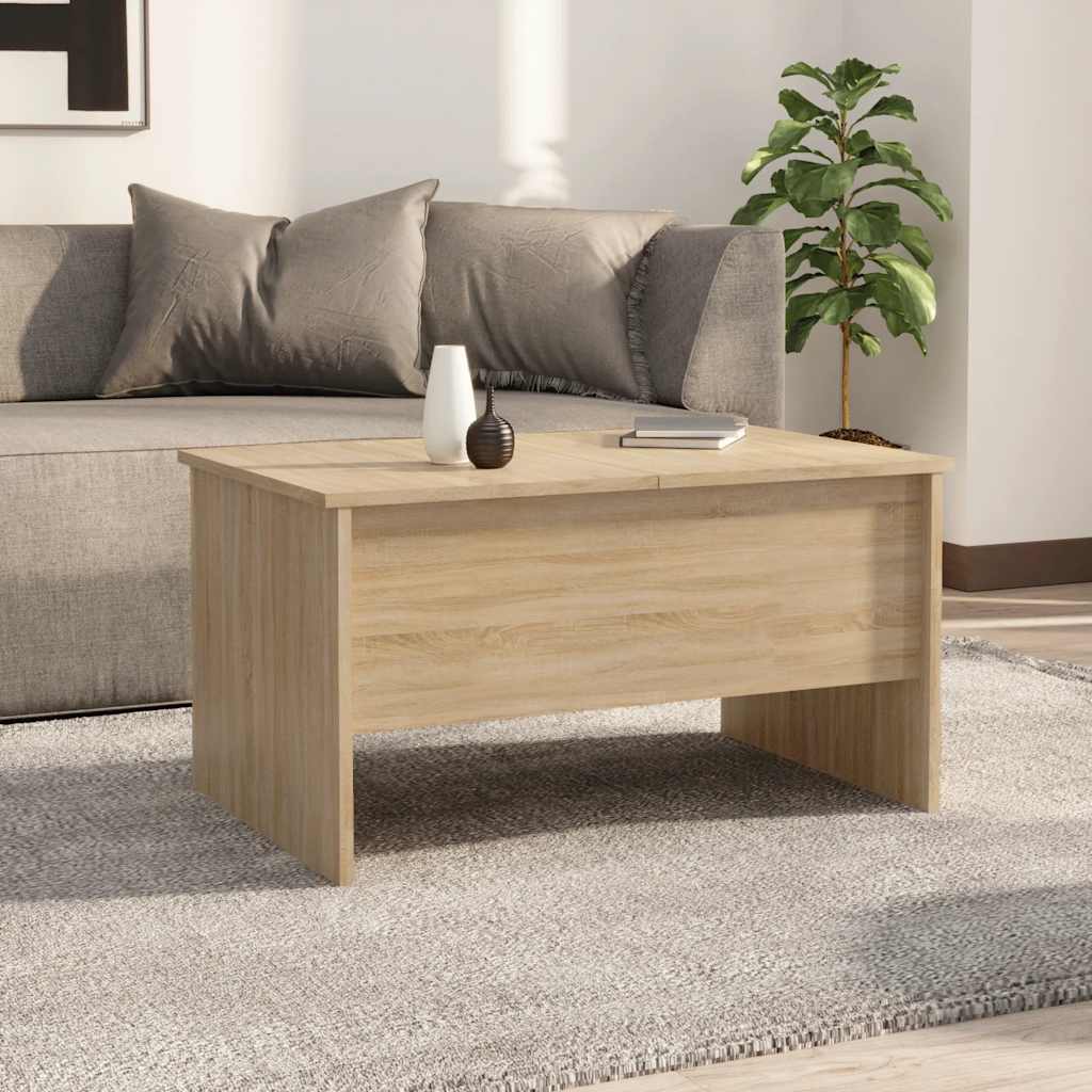 Tavolino Salotto Rovere Sonoma 80x50x42,5 cm Legno Multistrato | homemem39