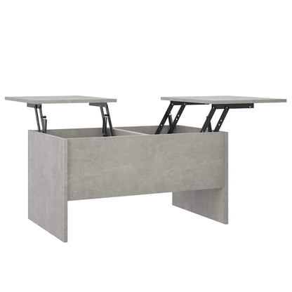 Tavolino Salotto Grigio Cemento 80x50x42,5 cm Legno Multistrato | homemem39