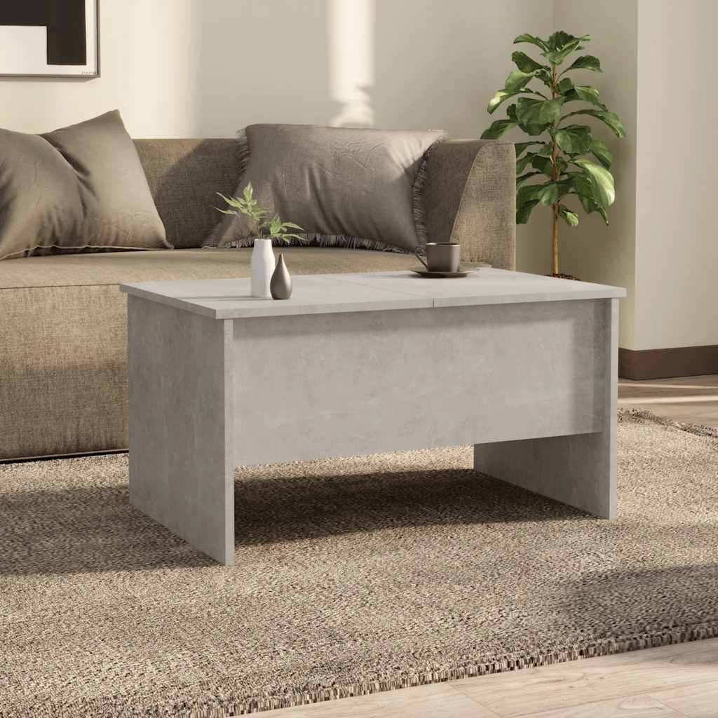 Tavolino Salotto Grigio Cemento 80x50x42,5 cm Legno Multistrato | homemem39