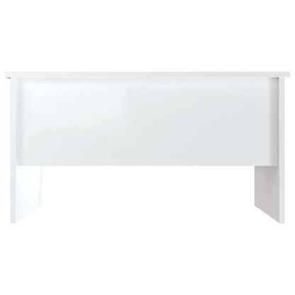 Tavolino Salotto Bianco Lucido 80x50x42,5 cm Legno Multistrato | homemem39