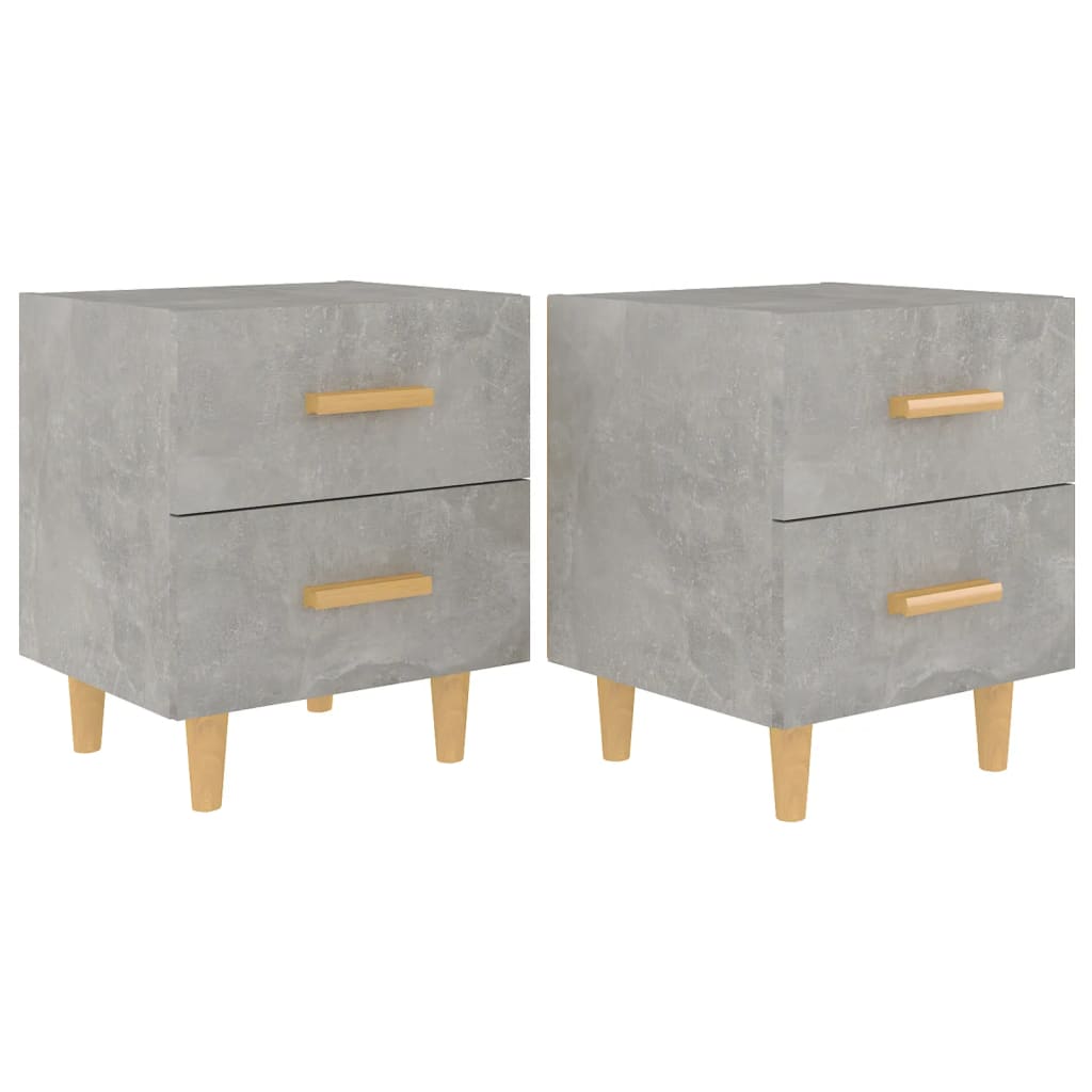 Comodini 2 pz Grigio Cemento 40x35x47,5 cm - homemem39
