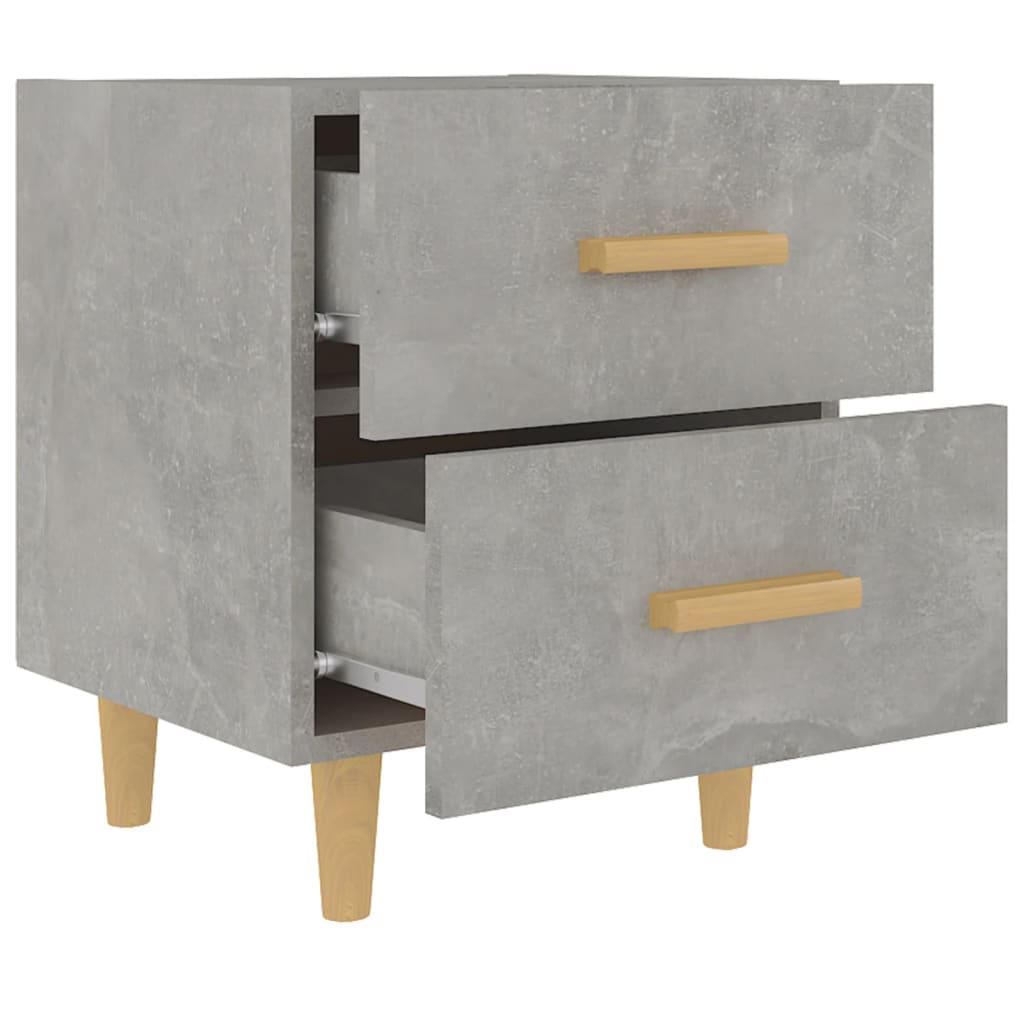 Comodini 2 pz Grigio Cemento 40x35x47,5 cm - homemem39