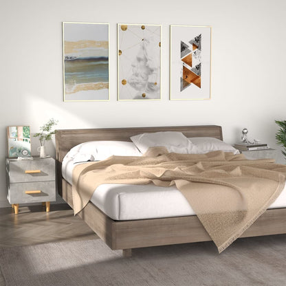Comodini 2 pz Grigio Cemento 40x35x47,5 cm - homemem39