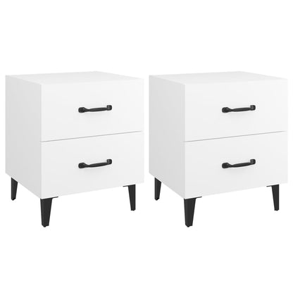 Comodini 2 pz Bianchi 40x35x47,5 cm | homemem39