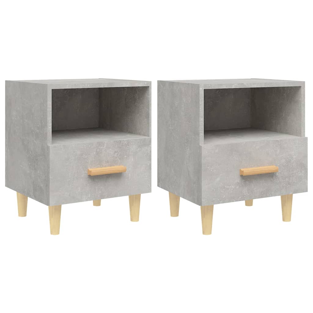 Comodini 2 pz Grigio Cemento 40x35x47 cm - homemem39