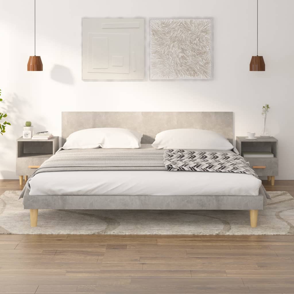 Comodini 2 pz Grigio Cemento 40x35x47 cm - homemem39