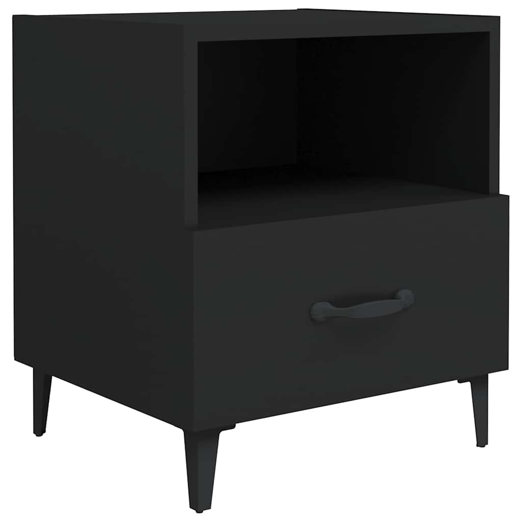 Comodino Nero in Legno Multistrato