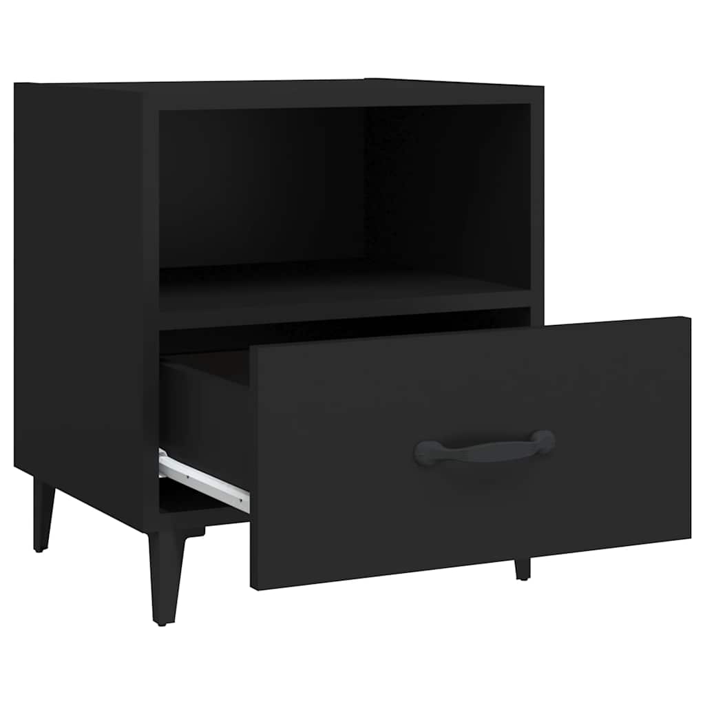 Comodino Nero in Legno Multistrato | homemem39