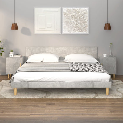 Comodino Grigio Cemento in Legno Multistrato - homemem39