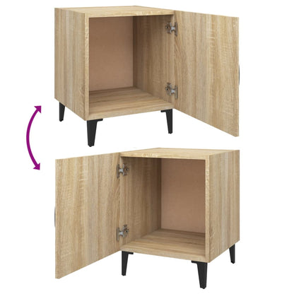 Comodini 2 pz Rovere Sonoma in Legno Multistrato