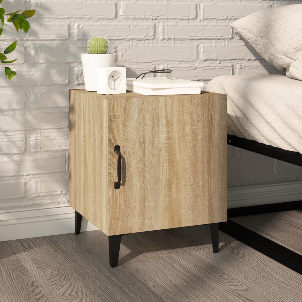 Comodini 2 pz Rovere Sonoma in Legno Multistrato