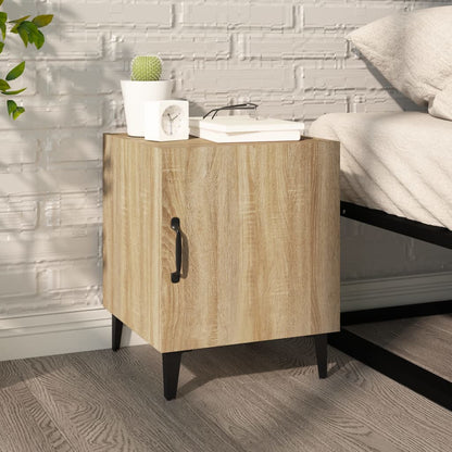 Comodini 2 pz Rovere Sonoma in Legno Multistrato