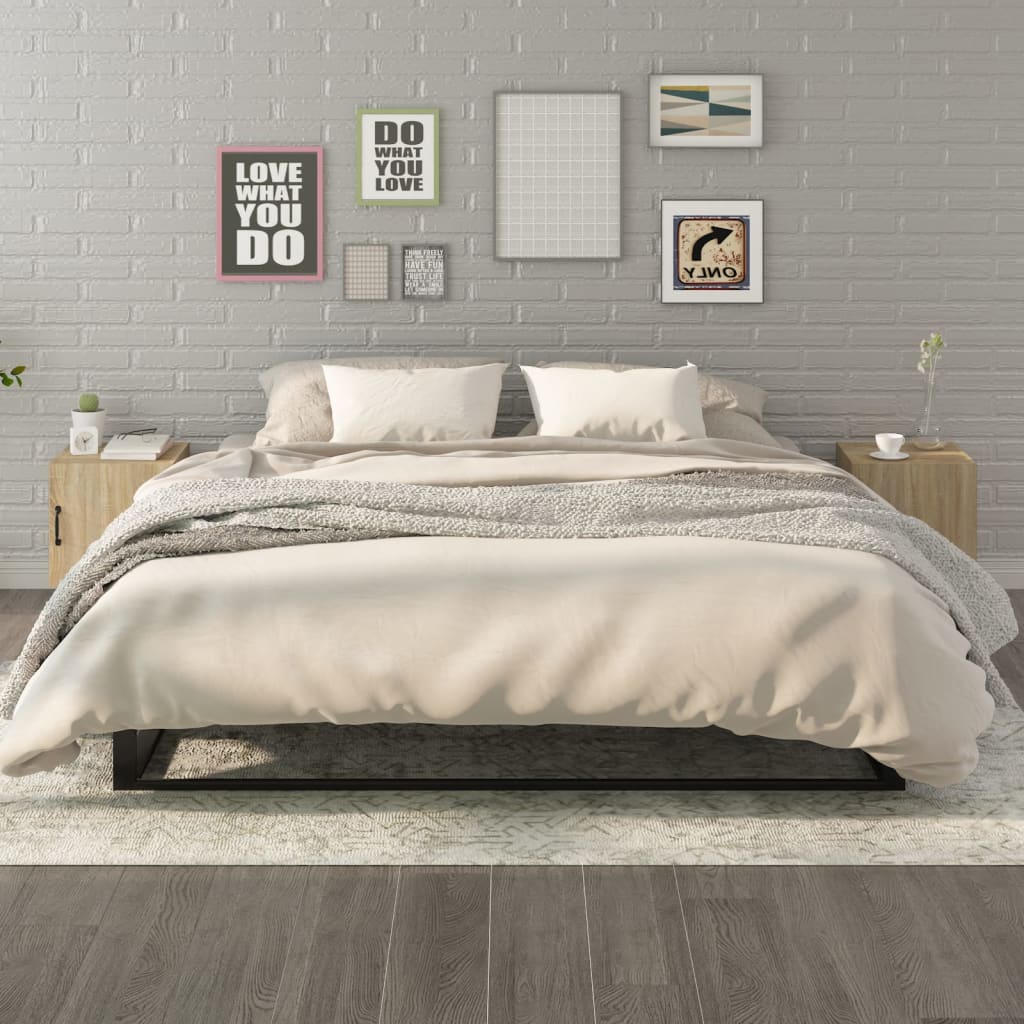 Comodini 2 pz Rovere Sonoma in Legno Multistrato - homemem39