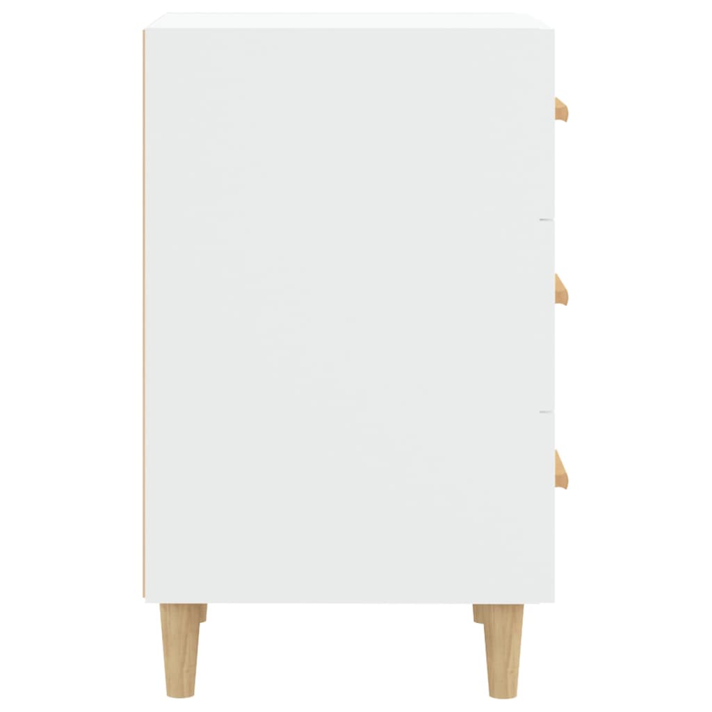Comodino Bianco 40x40x66 cm in Legno Multistrato - homemem39