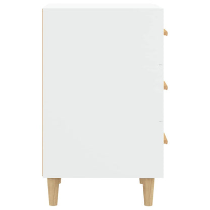 Comodino Bianco 40x40x66 cm in Legno Multistrato