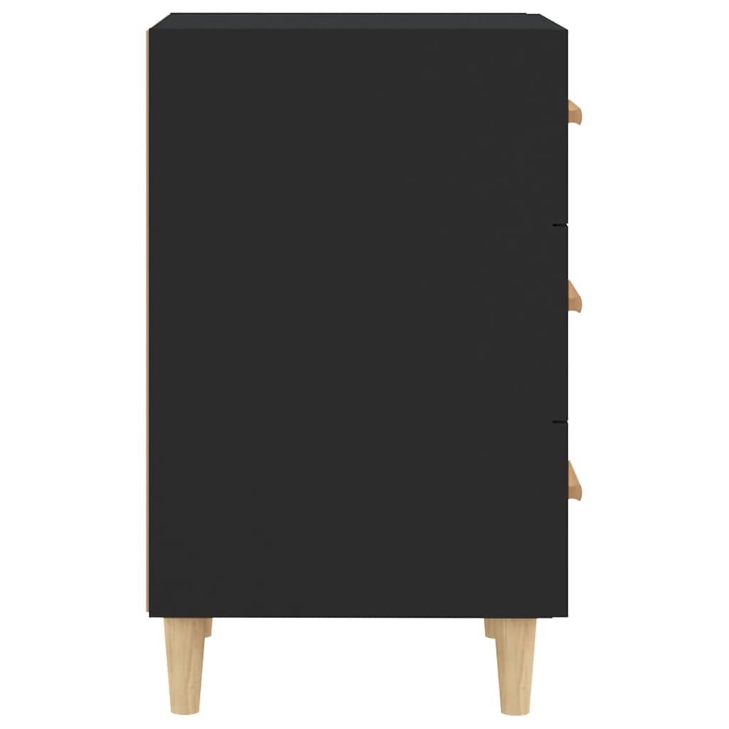 Comodino Nero 40x40x66 cm in Legno Multistrato - homemem39