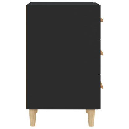 Comodino Nero 40x40x66 cm in Legno Multistrato - homemem39