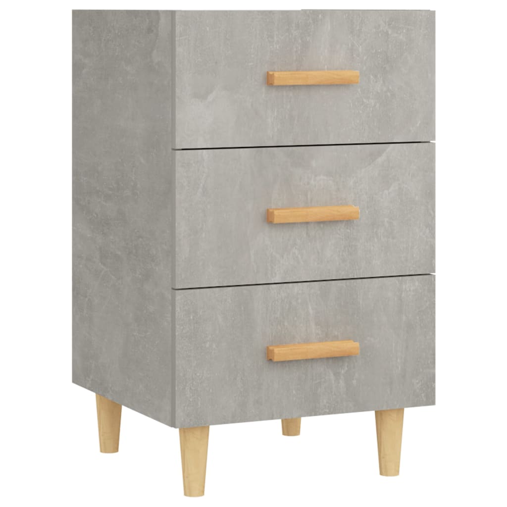 Comodino Grigio Cemento 40x40x66 cm in Legno Multistrato - homemem39