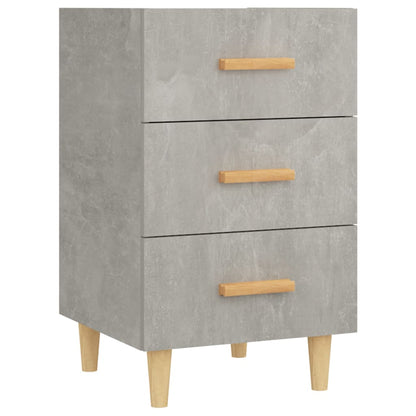 Comodino Grigio Cemento 40x40x66 cm in Legno Multistrato - homemem39