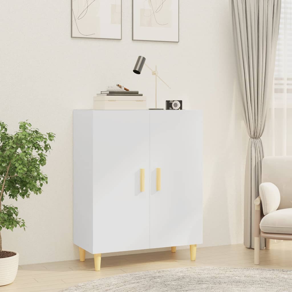 Credenza Bianca 70x34x90 cm in Legno Multistrato - homemem39