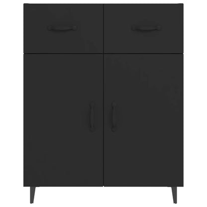 Credenza Nera 69,5x34x90 cm in Legno Multistrato - homemem39