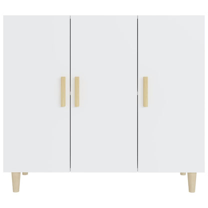 Credenza Bianca 90x34x80 cm in Legno Multistrato