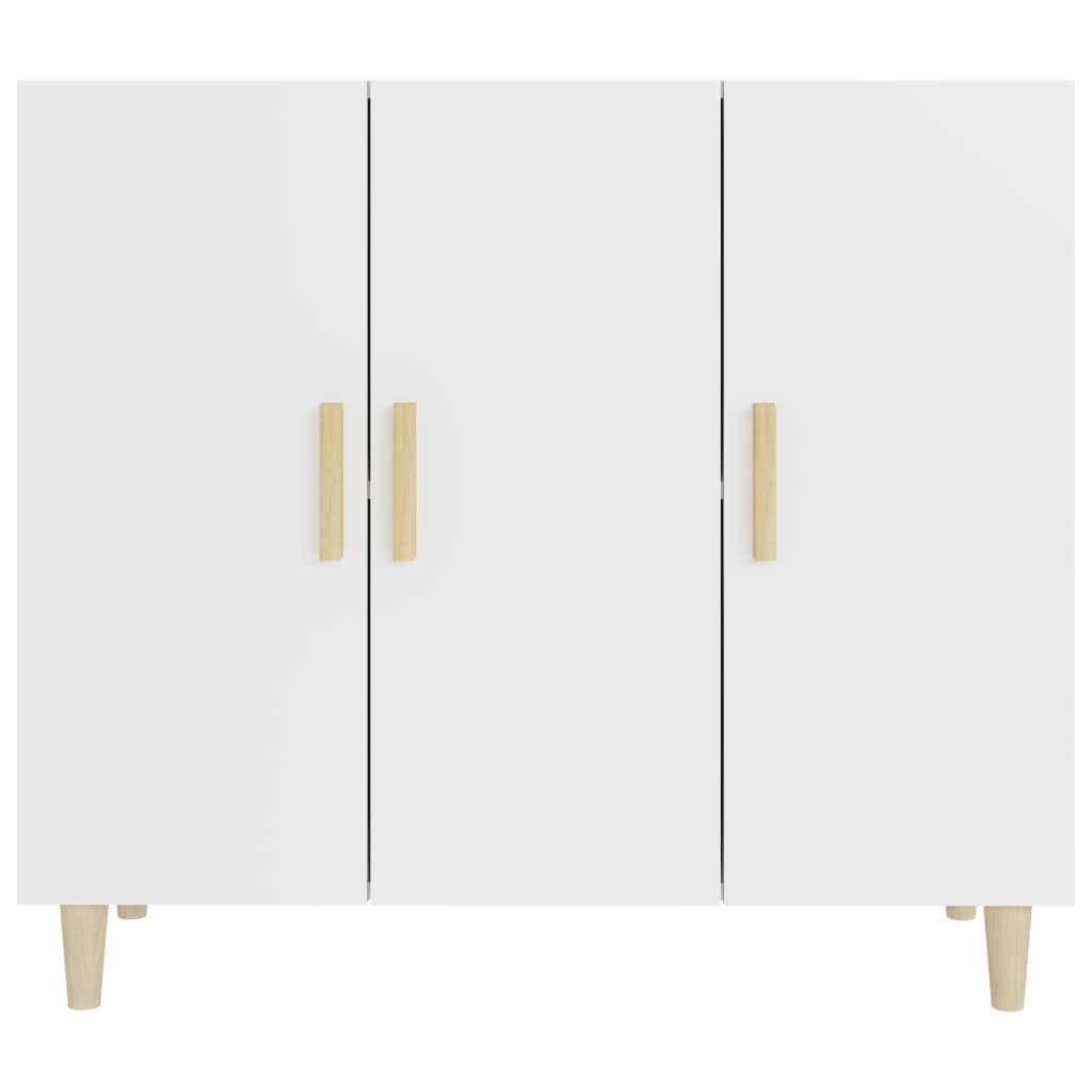 Credenza Bianca 90x34x80 cm in Legno Multistrato - homemem39