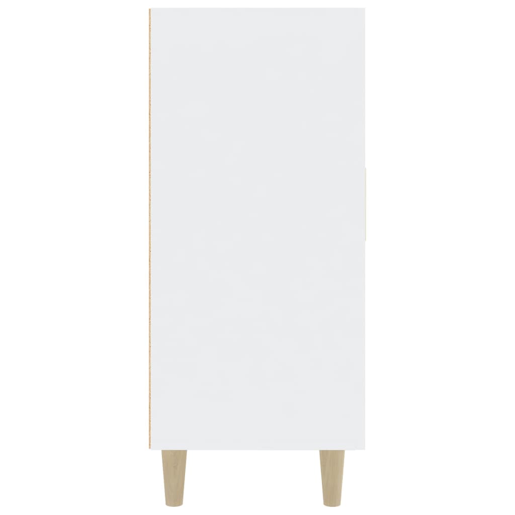 Credenza Bianca 90x34x80 cm in Legno Multistrato