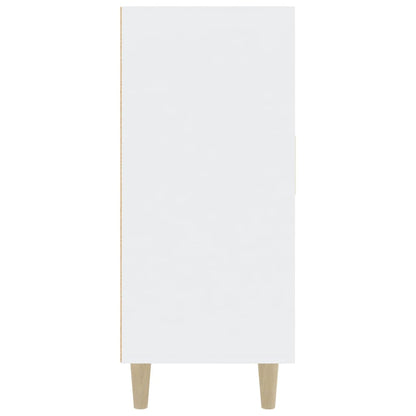 Credenza Bianca 90x34x80 cm in Legno Multistrato