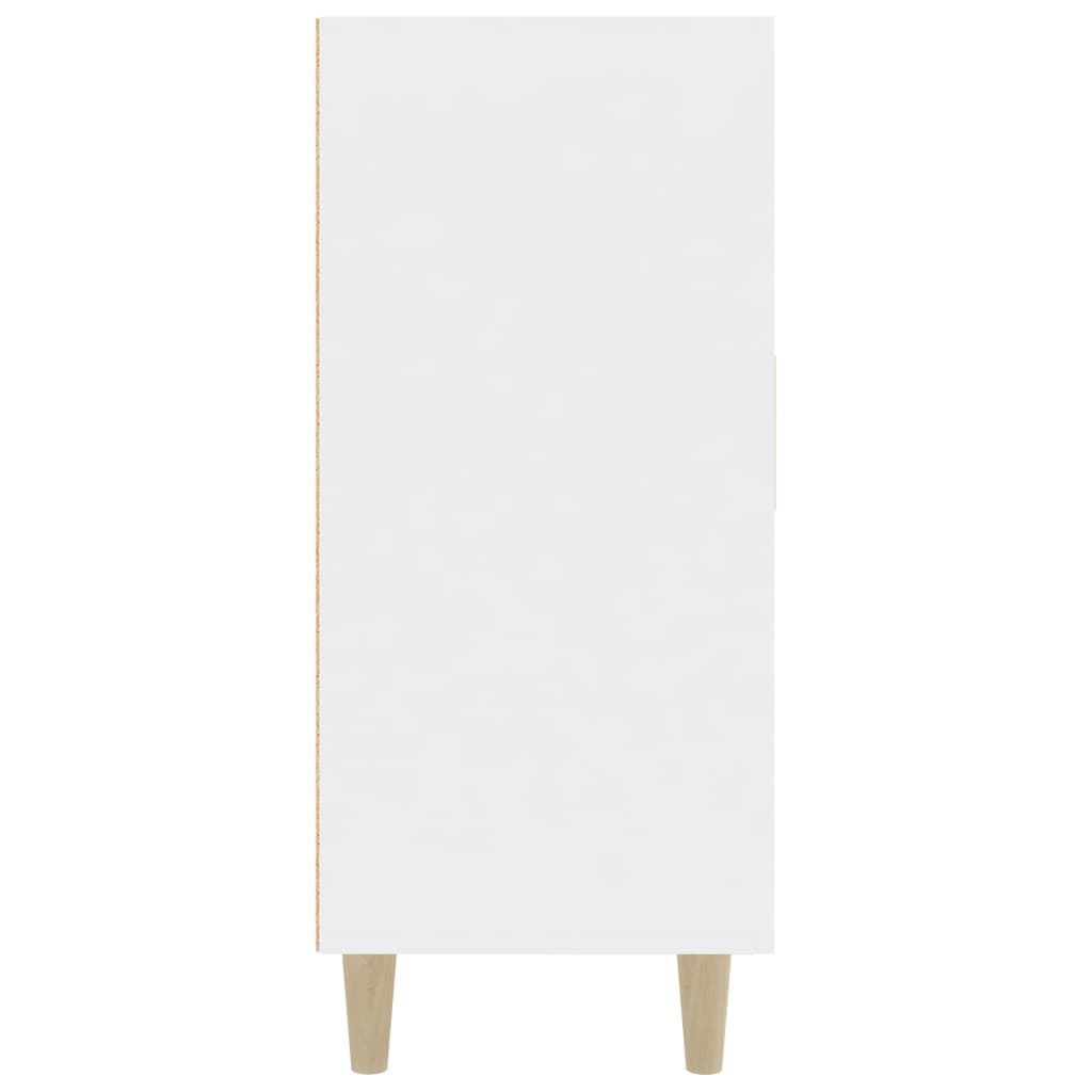 Credenza Bianca 90x34x80 cm in Legno Multistrato