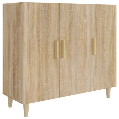 Credenza Rovere Sonoma 90x34x80 cm in Legno Multistrato