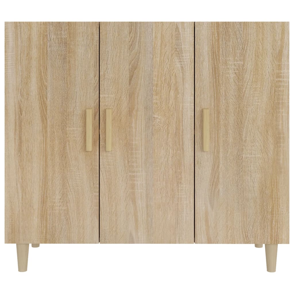 Credenza Rovere Sonoma 90x34x80 cm in Legno Multistrato